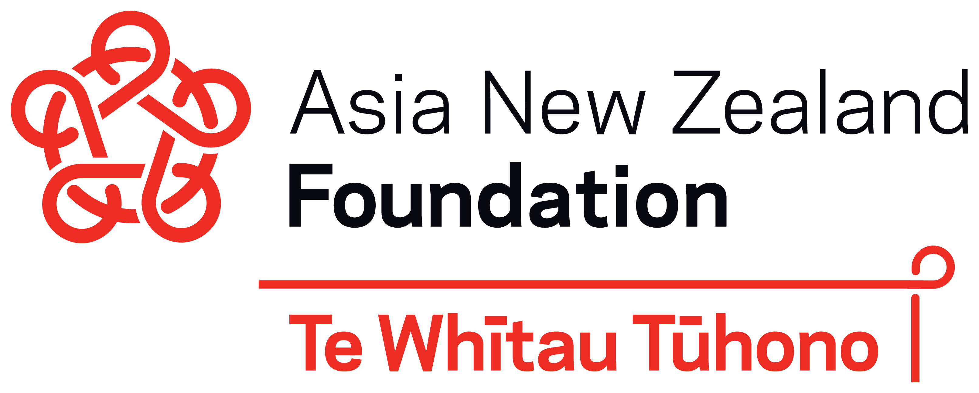 Asia New Zealand Foundation Te Whītau Tūhono logo and text