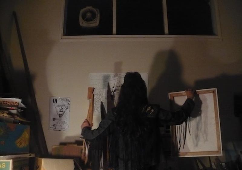 Coogz in her studio