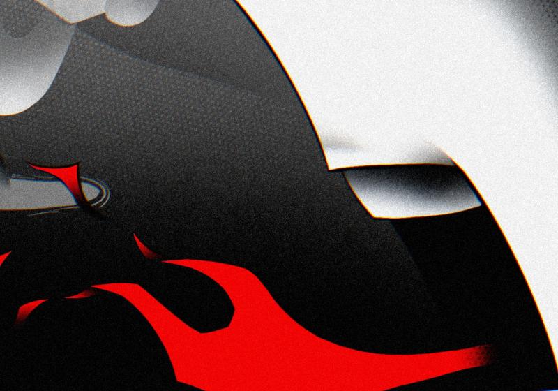 texture rough and clean. Digital cold and hot red scratching. An eyelash, carbon fibre, an open mouth calling.