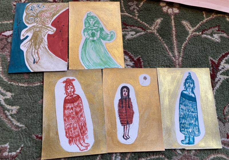 Sketches of Magical Humans done in watercolours