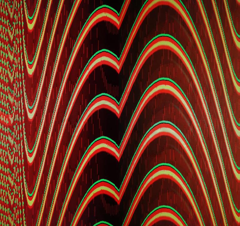 an abstract pattern of curves that are computer generated