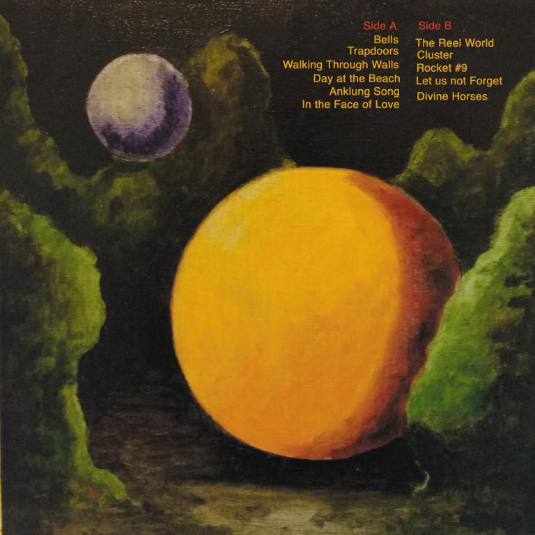 a close up of the painted sphere - and the track listing